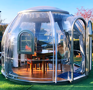 Casa Burbuja Móvil de Acero Ecológica para Glamping, Cabaña Transparente Resistente a la Intemperie con Cortina para Hotel o Restaurante al Aire Libre - Product Image 2