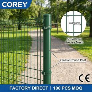 <span class=keywords><strong>Precio</strong></span> de Fábrica, Malla Metálica Curva 3D de 50x200mm, Paneles de Malla de Alambre Soldada para Cercas, Cerca Curva con Poste Redondo, Suministro al por Mayor - Product Image 1