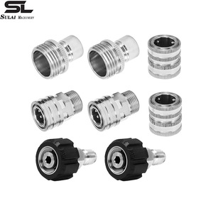 High <b>Pressure</b> <b>Washer</b> Quick Connect Kit M22 3/8 Threaded Stainless Steel For Water <b>Hose</b> And Gun Accessories - Product Image 5