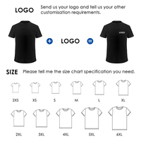 T-shirt à manches courtes col rond pour homme, doux, respirant, confortable, imprimé personnalisé, vente chaude, mode masculine, vente en gros, chemises noires