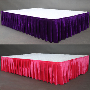Rok murah, rok lipat, rok sutra, celemek panggung pabrik untuk pesta pernikahan, dekorasi teater, dan acara lainnya - Product Image 4