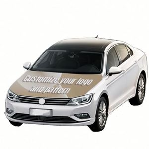 Custom Car Hood Cover <b>Flag</b> Your Own Logo Design Color Pattern National Theme Elastic Fit Rearview Mirror - Product Image 3