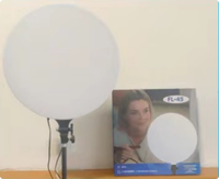 Écran LED rond de grande taille FL-45, lumière de remplissage, luminosité réglable, panneau lumineux avec télécommande pour studio, vidéo, diffusion en direct
