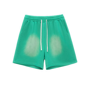 Shorts personnalisés pour hommes Short en éponge française Streetwear en coton lourd Vintage en détresse Sun Faded Acid Wash Shorts - Product Image 1