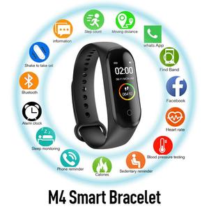Bracelet intelligent M4, montre intelligente de sport et de fitness en silicone, bracelet de suivi de la fréquence cardiaque, de la pression artérielle, moniteur de santé, bracelet de marche - Product Image 2