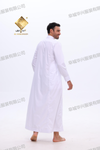 Al haramain เสื้อคลุมแบบดั้งเดิมของผู้ชาย, อาบายาแขนยาวอิสลามซาอุดิอาระเบียไซด์ไร้รอยต่อขายส่งมุสลิม - Product Image 5