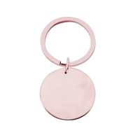 Porte-clés moderne vierge de 20 mm en acier inoxydable pour gravure laser DIY, étiquettes d'identification pour animaux de compagnie, impression UV, technique de moulage, métal électroplaqué