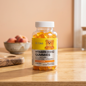 High-quality <b>bear</b>-shaped peach-flavored multivitamin <b>gummies</b>, help boost immunity and whiten & nourish the skin. - Product Image 1