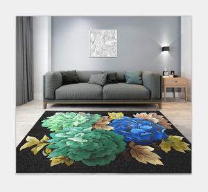 <span class=keywords><strong>Tappeto</strong></span> Floreale <span class=keywords><strong>Rosso</strong></span> <span class=keywords><strong>e</strong></span> Tappeti Tufted Lavabili Antiscivolo con Stampa Vintage Effetto Invecchiato su Richiesta per Soggiorno, Camera da Letto, Ingresso - Product Image 2