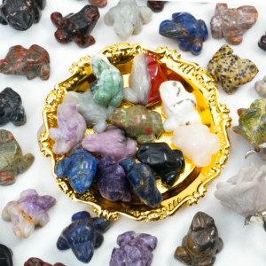 도매 조각 마노와 크리스탈 동물 개구리 조각 수제 보석 개구리 조각 - Product Image 5