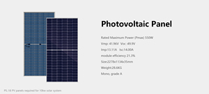 Banco de Energía Solar de 5kw-50kw para Uso Doméstico con Batería y para Generación de Energía - Product Image 1