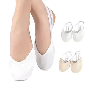 Meia Sole Dance Lyrical Turning Pointe Ginástica Sapato Modelo 147 Rítmica Ginástica Toe Sapatos Microfibra Lírica Half Toe Shoes