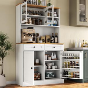 Armoire de rangement de cuisine SENYU avec 2 tiroirs, buffet spacieux autoportant, meuble de rangement latéral - Product Image 1