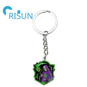 Metal barato Halloween Grim Reaper Terror esqueleto llavero personalizado muerte con guadaña hoz llavero gótico joyería regalo - Product Image 4