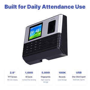SDK Multi-idioma WiFi, 5000 Usuarios para Gestión <span class=keywords><strong>del</strong></span> <span class=keywords><strong>Tiempo</strong></span> de Empleados en Oficinas, Terminal de Control de Asistencia con Huella Dactilar <span class=keywords><strong>A</strong></span>-L355 - Product Image 3