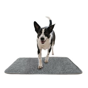 Alfombrilla de barro para puerta de perro y gato de microfibra de alta calidad, alfombrillas de cama de chenilla antideslizantes con fondo de goma, suave y cómodo - Product Image 2