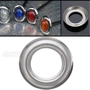 Bases Redondas Cromadas de 3/4'' para Luces de Posición LED de Camiones y Remolques, 20/30/50 Unidades, Impermeables, Base de Acero Inoxidable 304 de Alta Calidad - Product Image 1