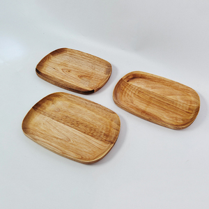 Assiette en bois ronde créative pour servir des aliments <span class=keywords><strong>Plateau</strong></span> à <span class=keywords><strong>dessert</strong></span> Sushi <span class=keywords><strong>Fromage</strong></span> écologique pour bibelots et présentoirs de fruits - Product Image 3