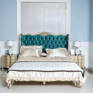<span class=keywords><strong>Letto</strong></span> matrimoniale in legno massello stile <span class=keywords><strong>francese</strong></span> 1.8 metri luce lusso camera da <span class=keywords><strong>letto</strong></span> mobili King Size testiera morbida per soggiorno appartamento - Product Image 1