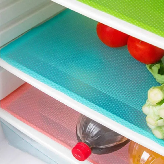 4個冷蔵庫マットEVA冷蔵庫ライナー冷蔵庫パッド冷蔵庫マット引き出しテーブルプレースマット棚引き出しテーブルマット