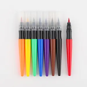사용자 정의 로고 펠트 팁 페인팅 용 수성 컬러 잉크 마커 펜