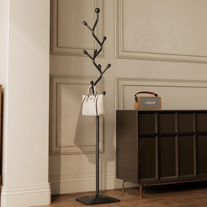 <span class=keywords><strong>Porte</strong></span>-manteau en forme d'arbre, <span class=keywords><strong>porte</strong></span>-manteau en métal avec 8 crochets et base en acier au carbone, adapté aux chambres et aux salons - Product Image 2