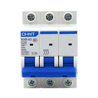 Matière plastique miniature de commutateur du disjoncteur NXB-63/C20A 3P MCB