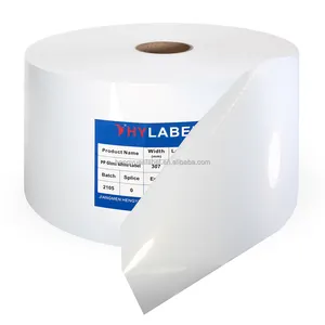 PE White BOPP sticker labels roll Glossy Polypropylene Self Adhesive Jumbo Label Roll