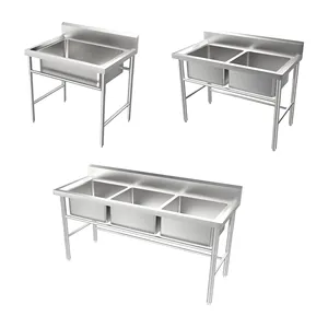 Wholesale Commercial Kitchen Stainless Steel Sink For Restaurant Hotel Factory Direct Sales Size Customization