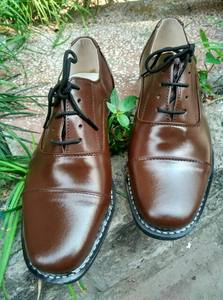 Chaussures pour hommes, chaussures de travail à trois brides avec lacets, chaussures de sécurité pour hommes, chaussures habillées formelles, chaussures en cuir de bureau, chaussures de travail - Product Image 5