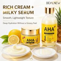 Sérum éclaircissant pour la peau et les taches brunes OEM AHA, lotion blanchissante SPF60 PA++ Protection UVA & UVB, crème éclaircissante pour le visage rajeunissante
