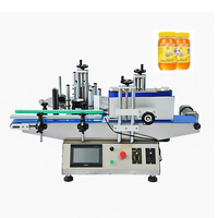Machine d'étiquetage automatique de bouteilles rondes de table avec convoyeur, étiquette en papier manuelle, bon prix