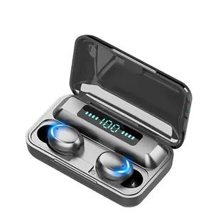 F9 TWS蓝牙 5.0 耳机 2200mAh充电盒无线耳机立体声运动防水耳塞耳机与麦克风