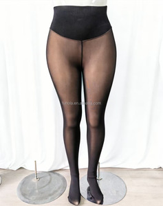 Nouveaux Leggings Thermiques en Polaire AND1 Taille Haute, Entrejambe Unique, Effet Fesses de Pêche, Teinte Marron, Grande Taille, Respirants - Product Image 6