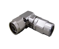 Conector Coaxial RF de Aluminio de Pared Lisa de 3/8'', Tipo N, Macho, Impermeable, con Abrazadera en Ángulo Recto