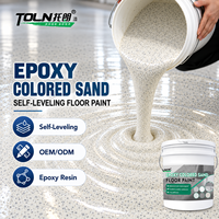 Revêtement liquide bicomposant époxy auto-nivelant effet marbre 25 kg pour sols industriels en béton d'entrepôt
