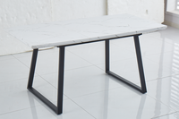 Table à manger extensible en bois massif avec plateau en verre, design minimaliste moderne, mobilier de maison de haute qualité
