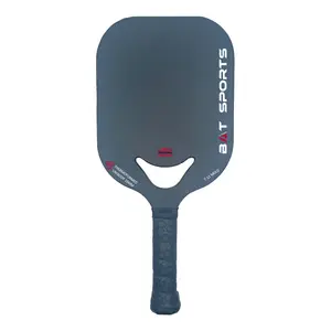 Kit paddle pickleball in fibra di carbonio grezzo con manico lungo con logo campione personalizzato