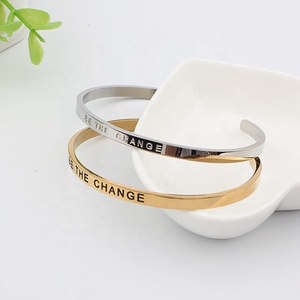 4MM Tùy Chỉnh Cá Nhân Thép Tích Cực Truyền Cảm Hứng Trích Dẫn Khắc Cuff Bracelet Bracelet - Product Image 4