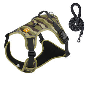 Arnés reflectante de poliéster para mascotas, <span class=keywords><strong>collar</strong></span> y correa para caminar para perros grandes con productos para perros a prueba de explosiones de camuflaje - Product Image 6