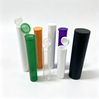 Tubes en plastique transparent avec bouchon à pression personnalisés, emballages scellés résistants aux enfants pour tabac, cigarettes, cigares, bouteilles à bouchon à pression