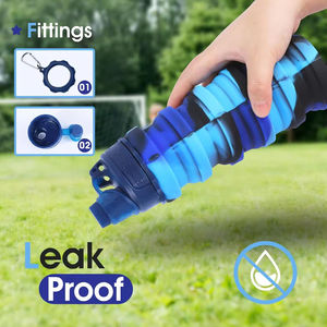 Botella Plegable de Silicona para Viajes al Aire Libre, Diseño Creativo y Expandible, Personalizable de Fábrica, 600 ml, Ecológica - Product Image 1