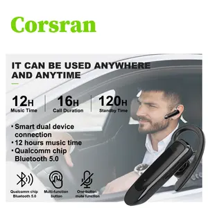 Corsran Handsfree वायरलेस व्यापार कार्यालय इयरफ़ोन ब्लूटूथ Headphones शोर रद्द Mic के साथ हेडसेट