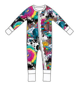 Mamelucos Qingli OEM de fábrica personalizada para bebé, Pelele para bebé de punto con estampado de ondas y volantes, Camisetas De Beb sin tarifa - Product Image 3