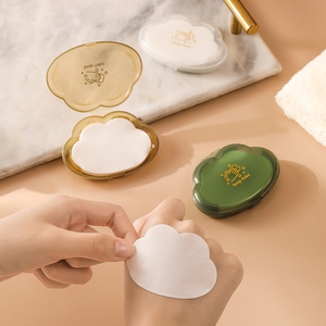 Portable Cloud Shaped Soap Sheets Mini Disposable Hand Soap For Kids And Students White Green Yellow Color Options - Product Image 1
