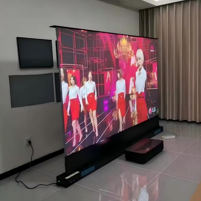 NEW 92-Inch 16:9 4K UST ALR Electric Home Theater Projector Screen CBSP Fresnel Factory Motorized Projection 16:9 UHD Screen