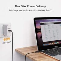 Câble USB-C vers USB-C CableCreation plaqué or, mâle-mâle, blindage tressé noir, charge rapide 60W 3A, en stock