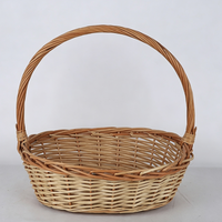 Direct van de fabriek: op maat gemaakte handgeweven rieten mand, bloemenmand, fruitmand, handmand voor picknick, opbergmand
