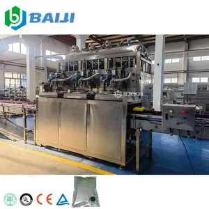 Automatic 20L bag concentrate juice drink beverage sachet pouch filling and sealing machine production line