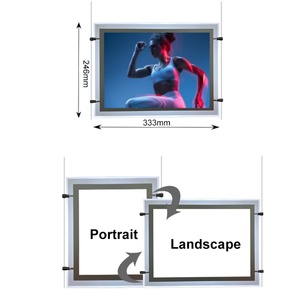 <b>LED</b> Photo Tempered Glass <b>Light</b> Box Slim Thin Advertising <b>LED</b> Lighting Display <b>Light</b> Poster <b>Light</b> Box - Product Image 1